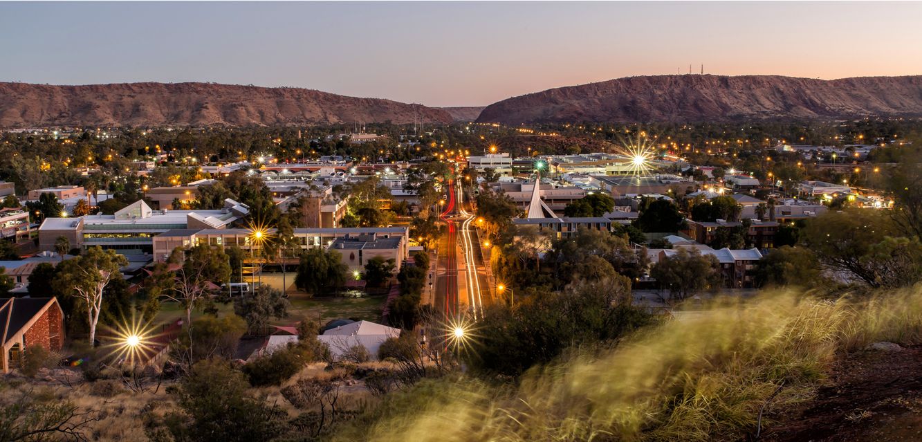 Sunset at Alice Springs.