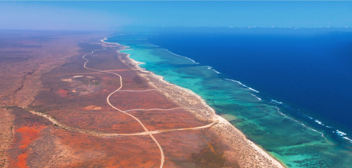 Flying over Exmouth’s surrounds.
