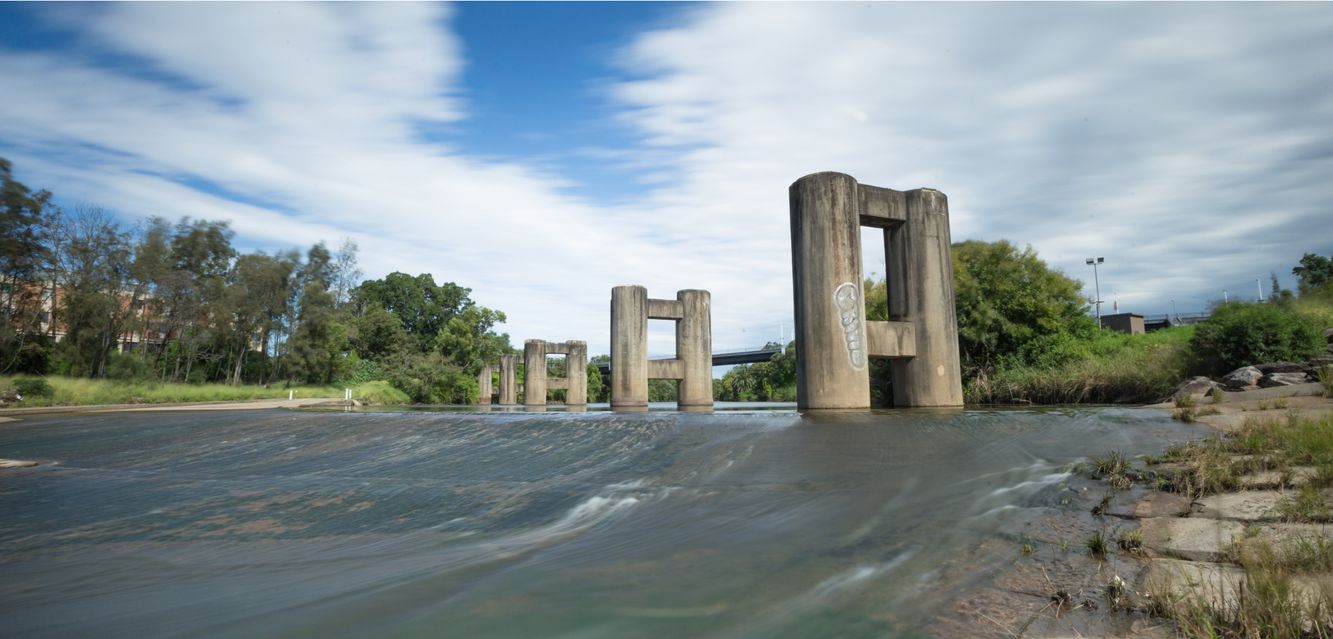The old railway line over the Georges River, Liverpool