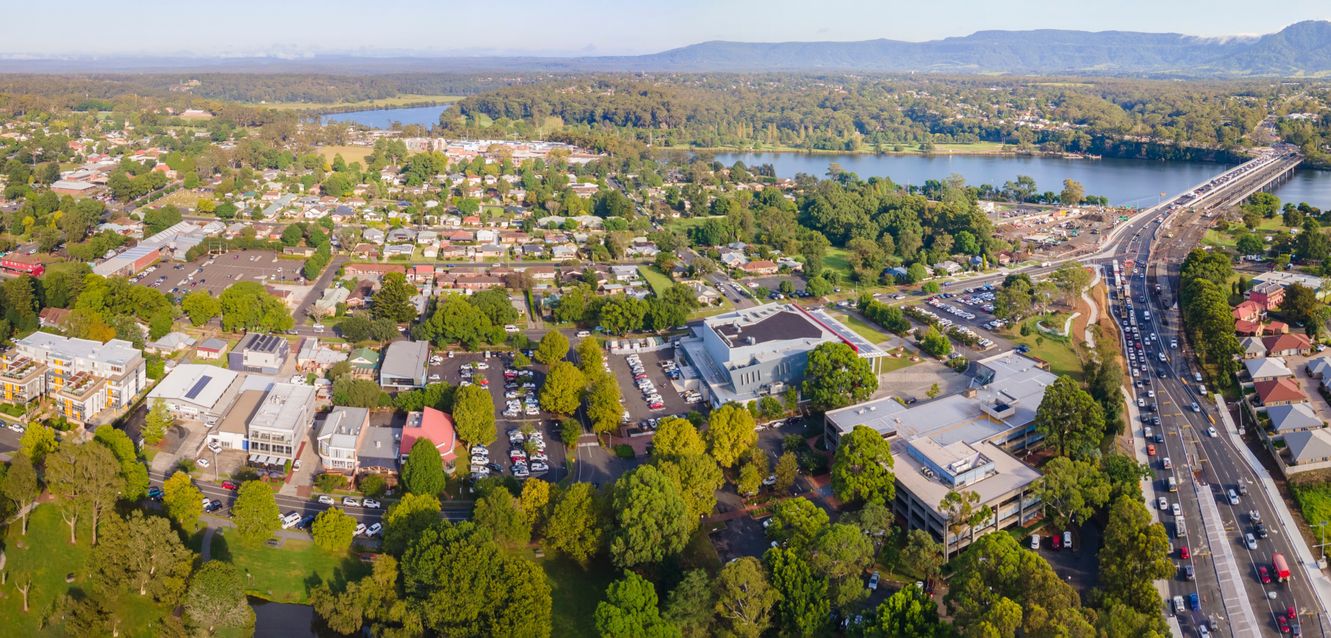 An aerial view of Nowra.