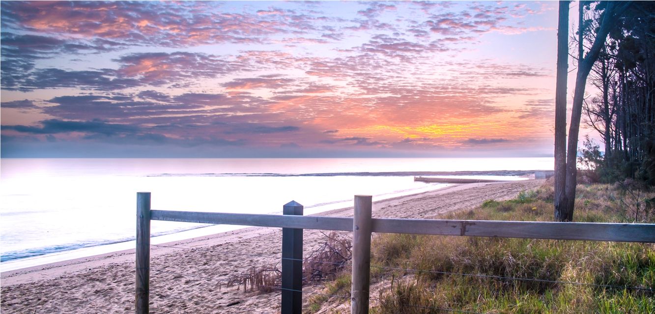 Sunrise from Pialba Beach, Queensland.