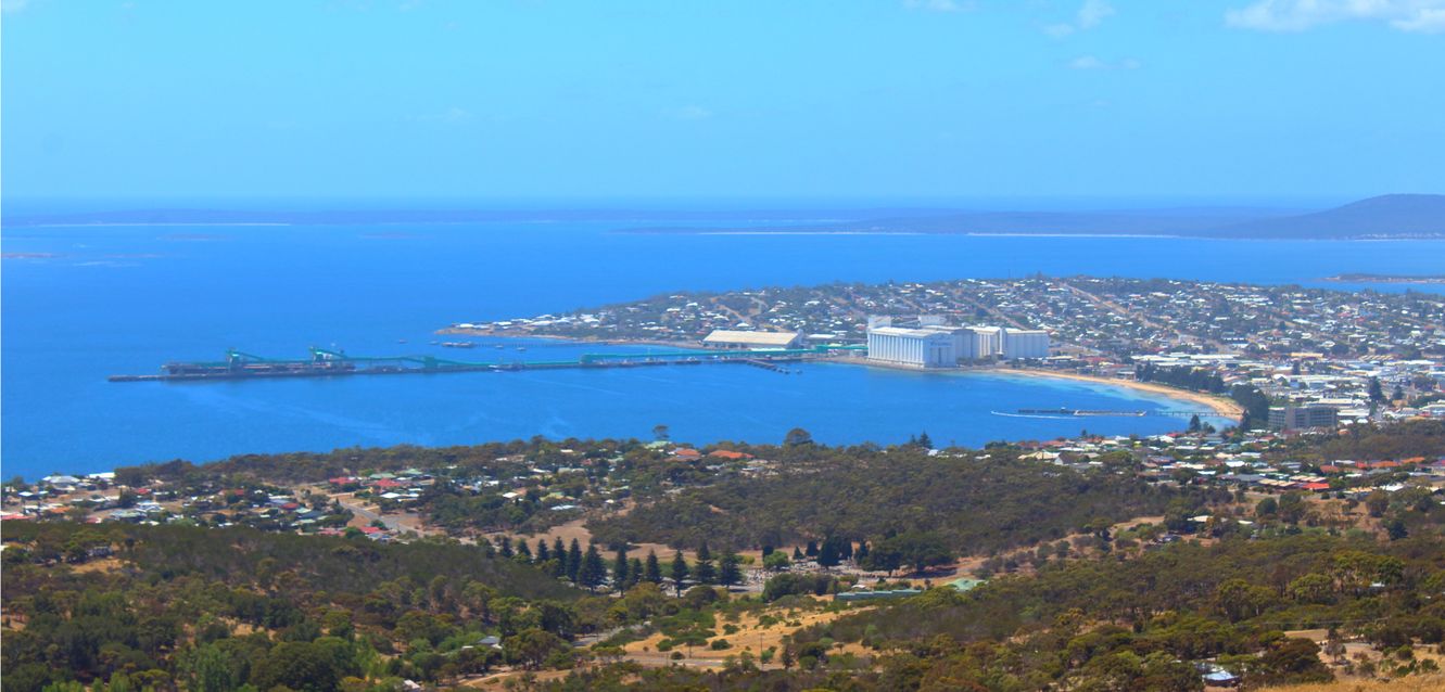 Looking over Port Lincoln, South Australia.