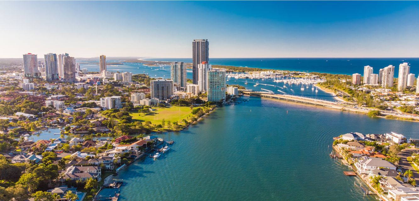 Southport from the air.