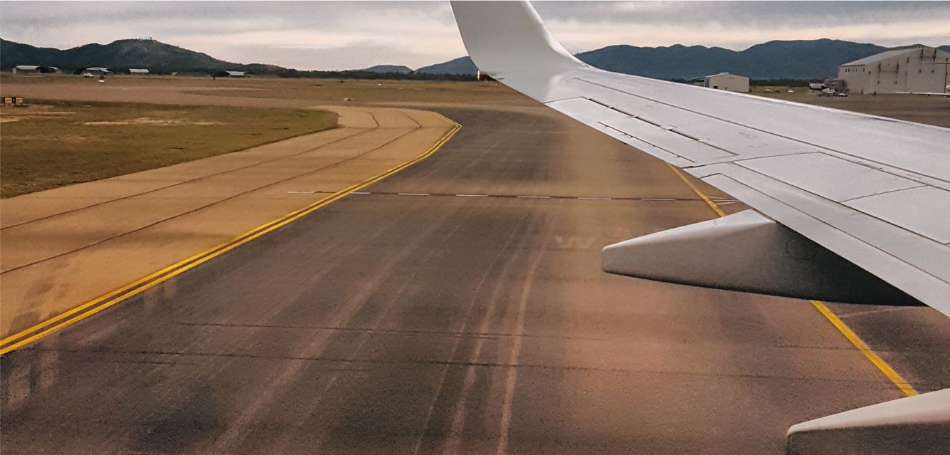 Taxiing at Townsville Airport.