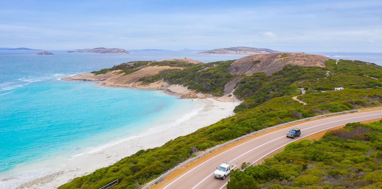 Aerial View of Great Ocean Road in Victoria, Australia.