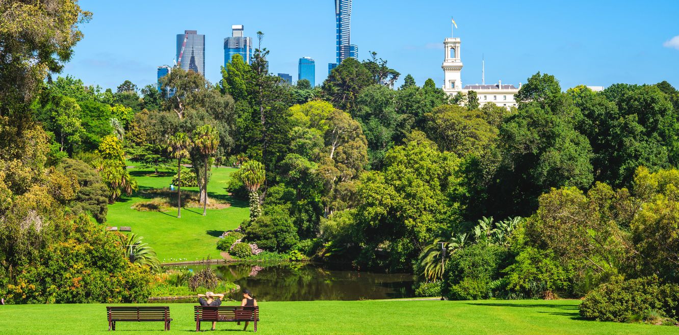 A view of the Melbourne CBD from the Royal Botanical Gardens.