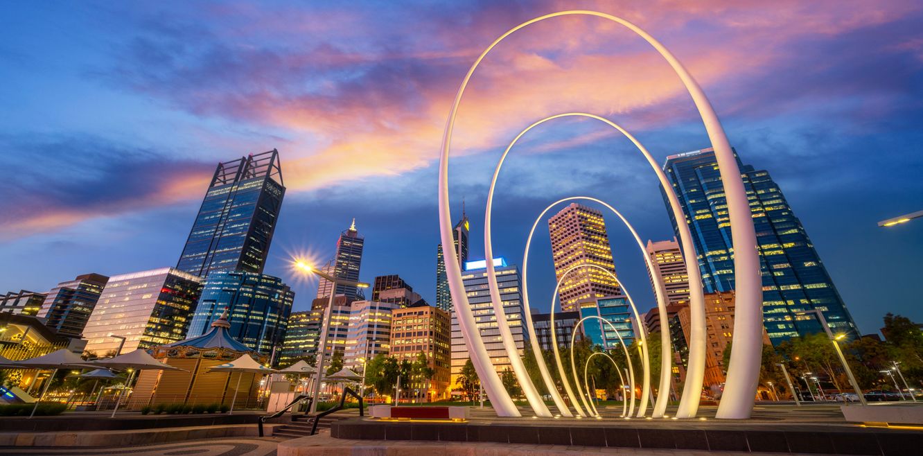 Elizabeth Quay Park in Perth.