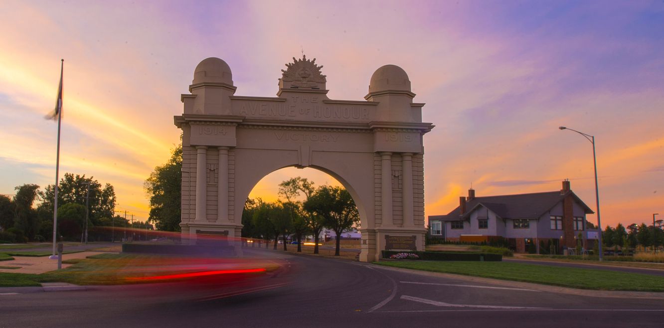Ballarat’s Arch of Victory.