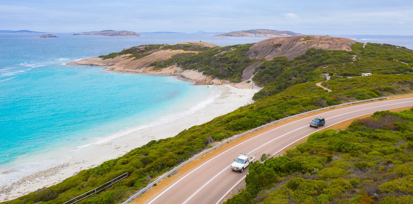 Driving the Great Ocean Road in Victoria.