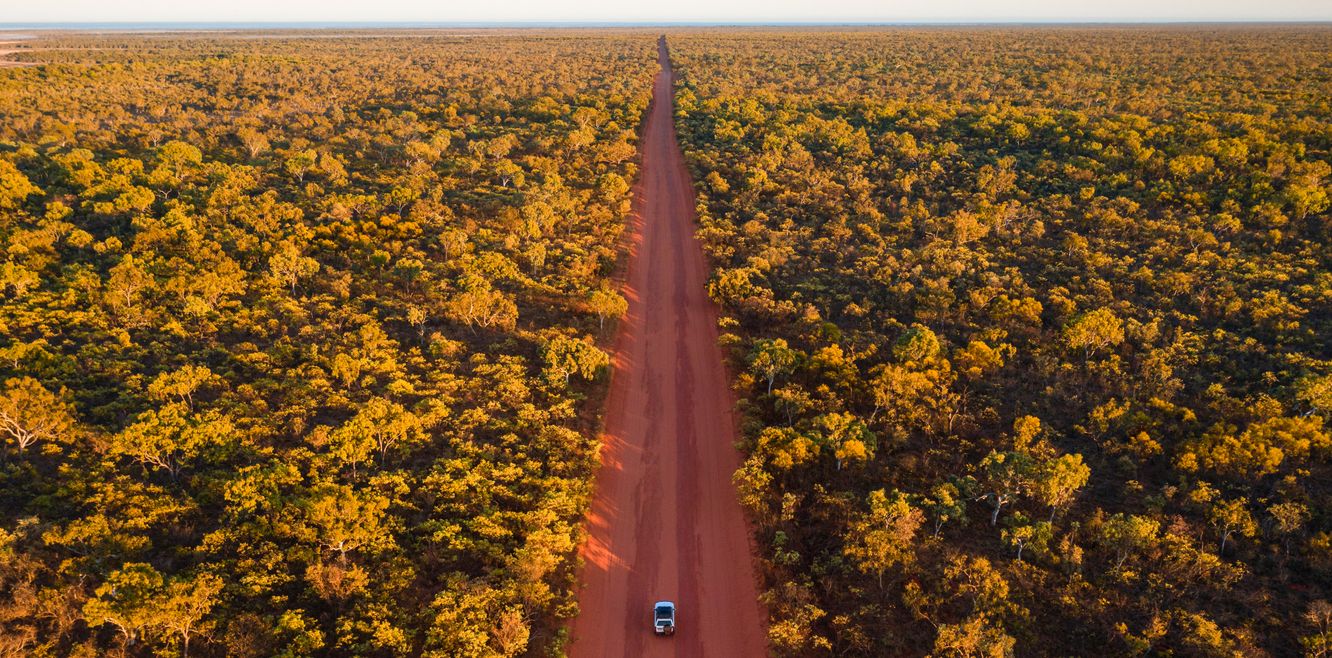 On the road in Cape Leveque, Broome.