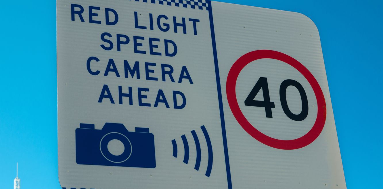 Speed limit sign in Australia