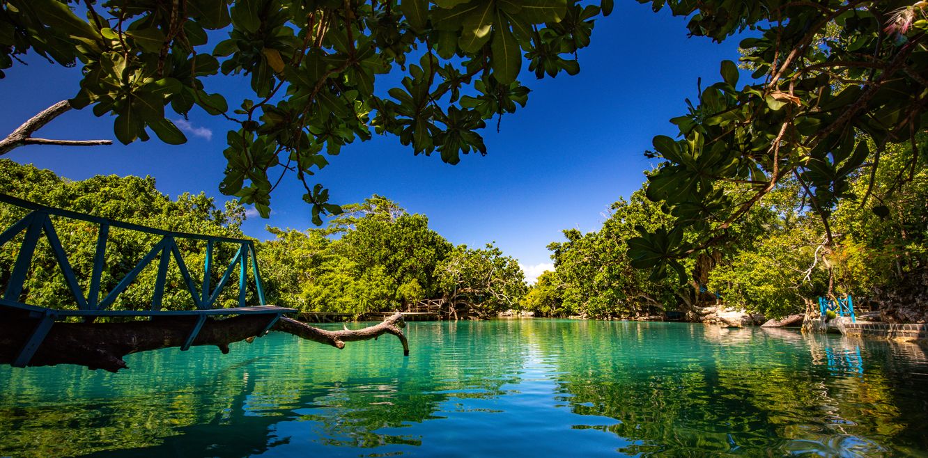 Port Vila’s famous Blue Lagoon.