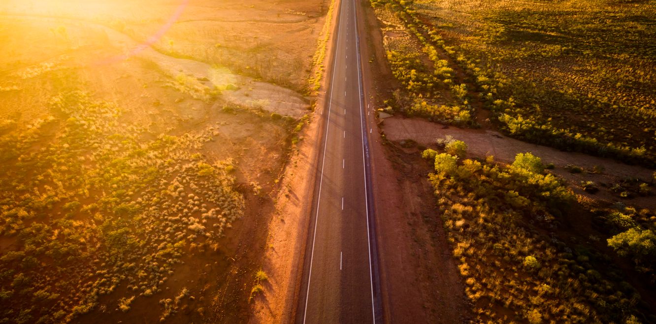 The Great Northern Highway (Highway 95), near Newman, Western Australia.