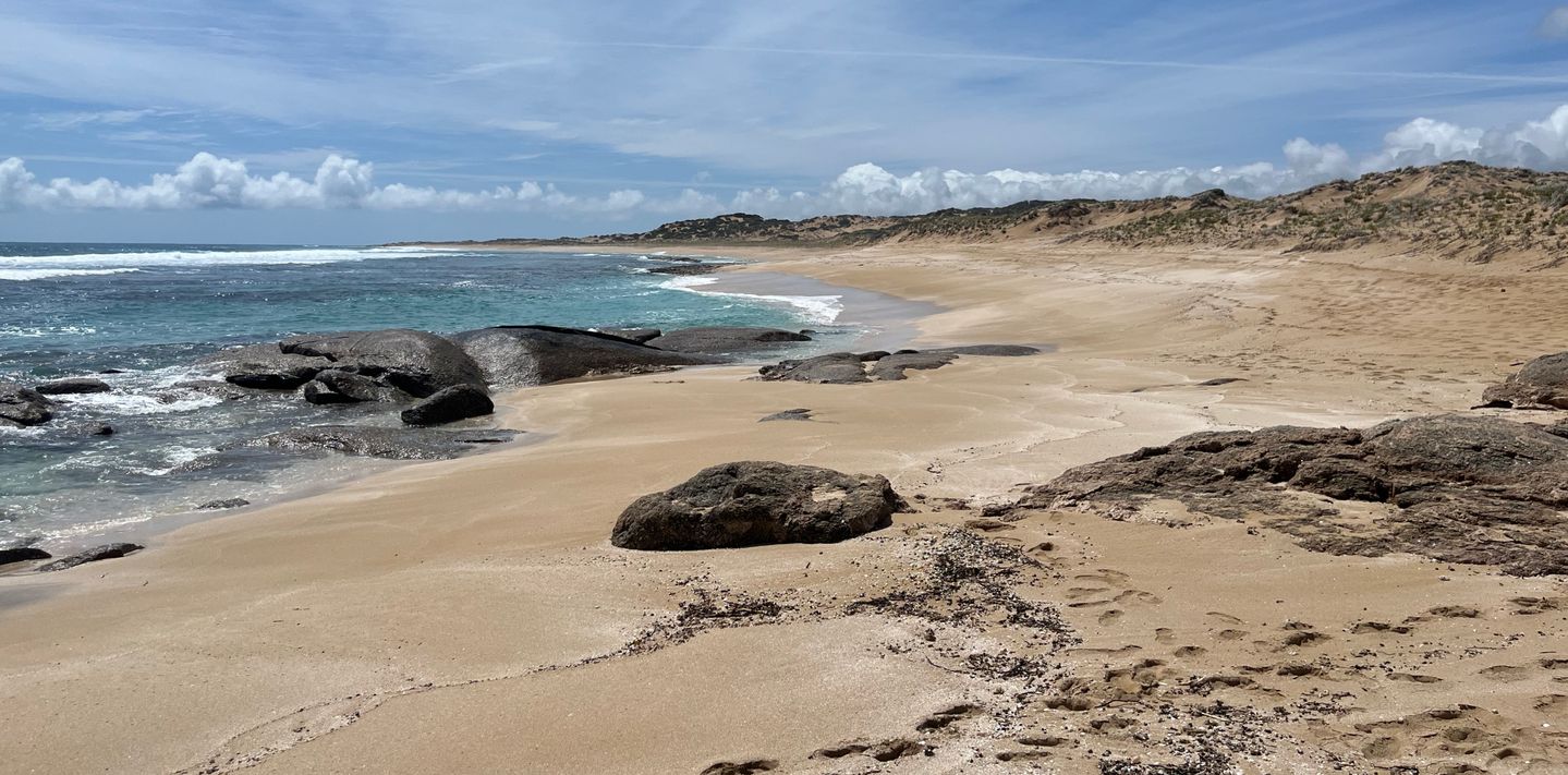 Beaches on the Yorke Peninsula stretch to the horizon.
