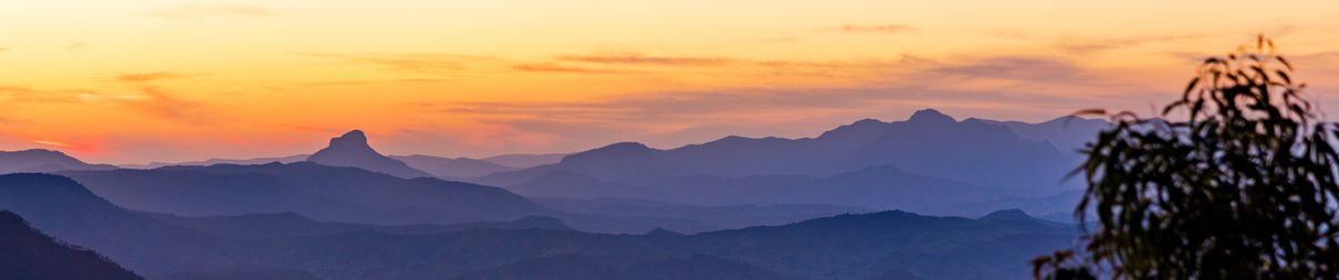 Sunset view from the Gold Coast hinterland.