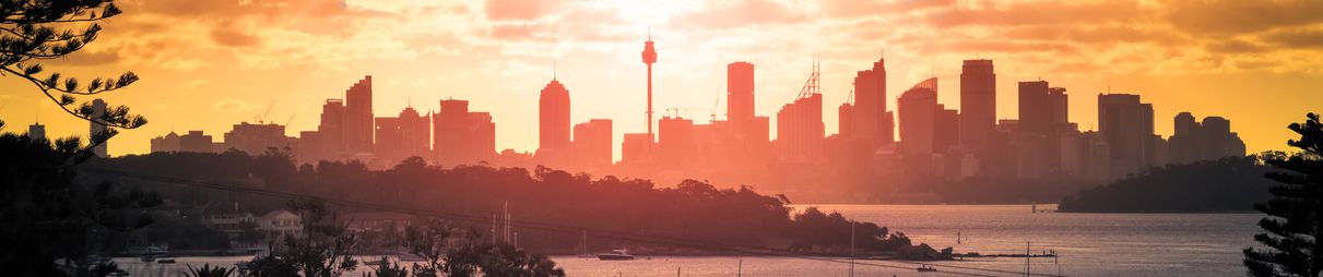 Sunset over Sydney.
