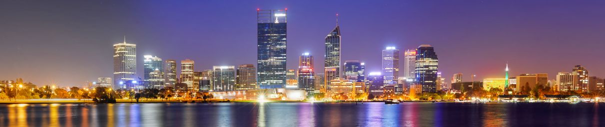 Perth’s skyline at night.