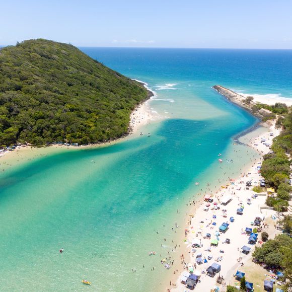 Tallebudgera Creek from the air.