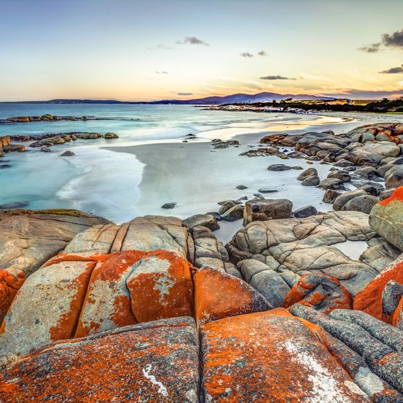 The dramatic landscape of The Gardens, Bay of Fires.