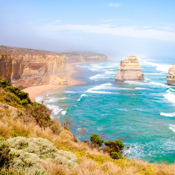 Spectacular cliff scenery by the 12 Apostles.
