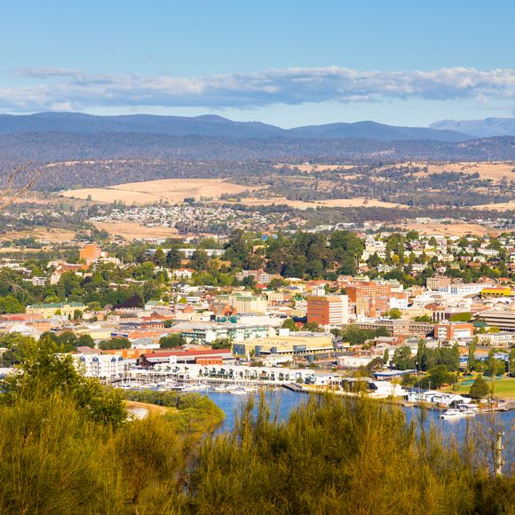 Launceston from afar.