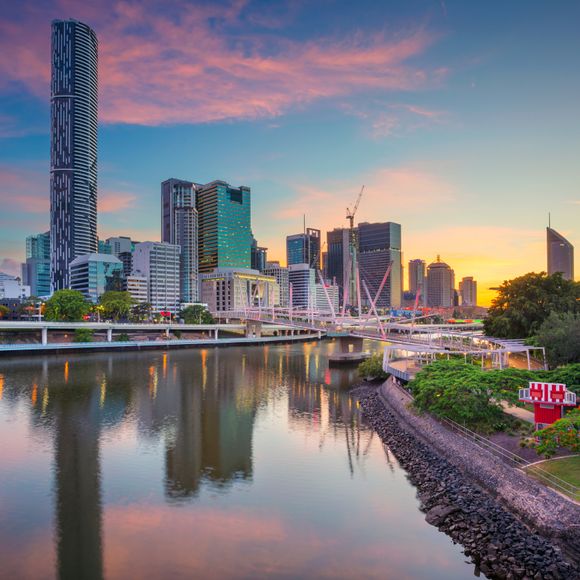 Sunrise in Brisbane.