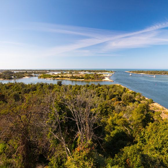 Kalimna Lookout Over Lakes Entrance.