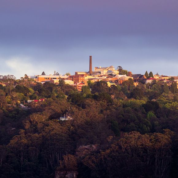 Sunrise from Sublime Point in the Blue Mountains.